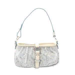 Celine Paris Macadam Handbag Canvas Leather Blue White